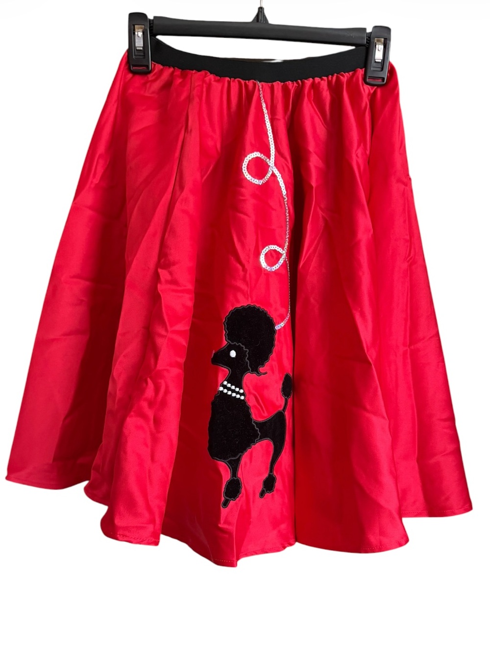 Hop Sweetie Poodle Appliqué Swing Skirt EUC Size Large  (12-14)